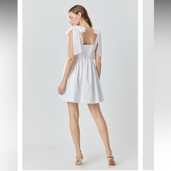 Endless Rose BOWED SQUARE NECKLINE BABY DOLL MINI size medium - Picture 3 of 11